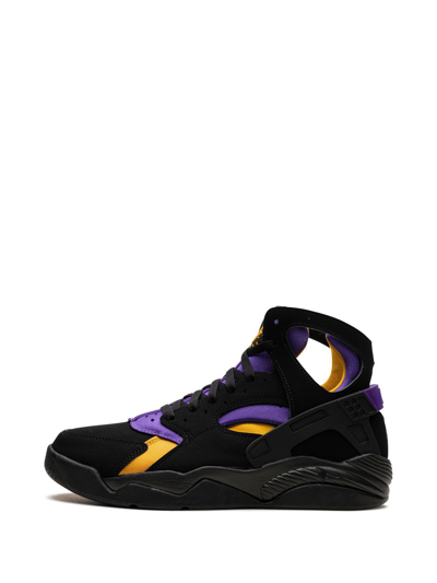 Shop Nike Air Flight Huarache "lakers Away" Sneakers In Black