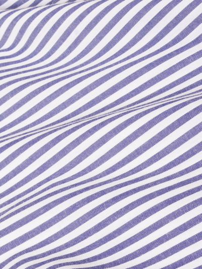 Sporty And Rich Src Logo-embroidered Striped Shirt In Blue