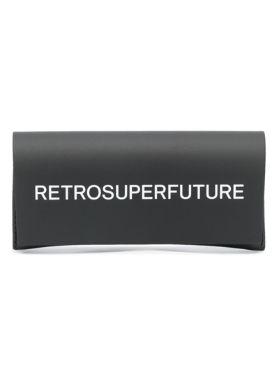 Shop Retrosuperfuture Zed Burnt Geometric-frame Sunglasses In Brown