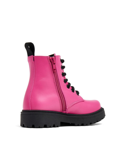 Shop Moschino Teddy Bear Ankle Boots In Pink
