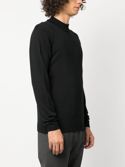 Shop Roberto Collina High-neck Merino-wool Jumper In Black
