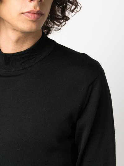 Shop Roberto Collina High-neck Merino-wool Jumper In Black
