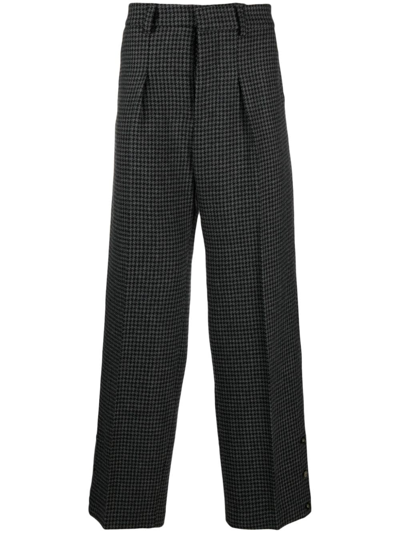 Nanushka Wilco Houndstooth Trousers In Black