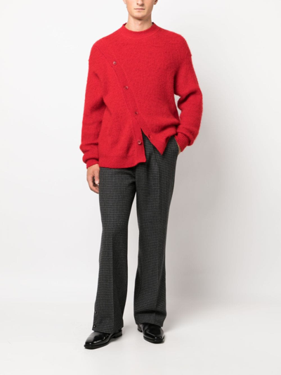 Nanushka Wilco Houndstooth Trousers In Black