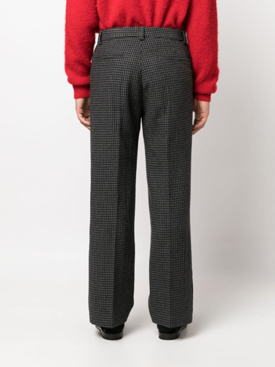 Nanushka Wilco Houndstooth Trousers In Black