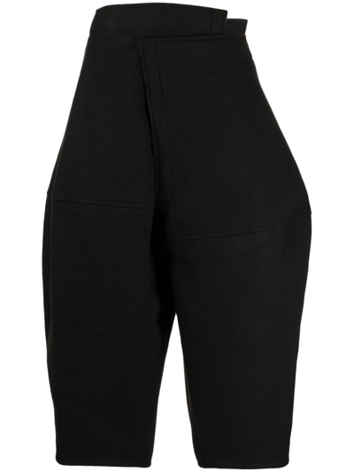 Shop Comme Des Garçons Puffball Cropped Trousers In Black