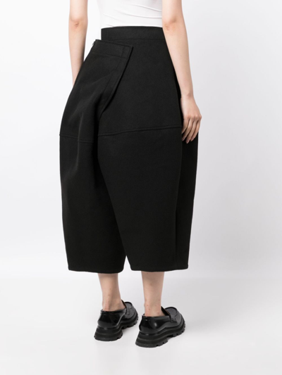 Shop Comme Des Garçons Puffball Cropped Trousers In Black