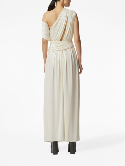 Shop Altuzarra Delphi Draped Maxi Dress In Neutrals