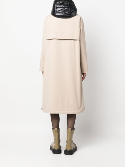 Herno Padded Drawstring-hooded Coat In Neutrals