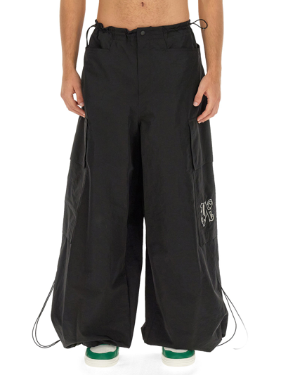 Shop Palm Angels Parachute Pants In Black