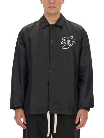 Shop Palm Angels Hunter Shirt Jacket In Black