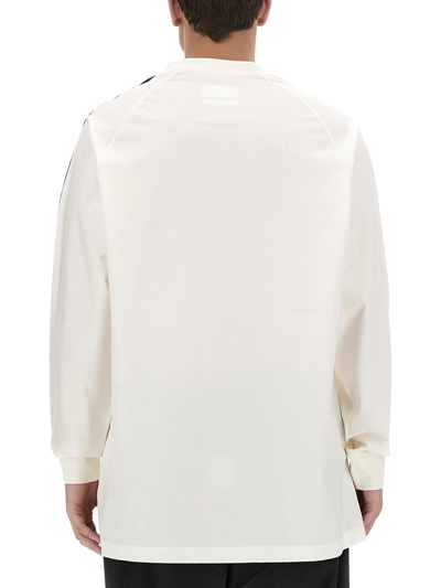 Shop Y-3 T-shirt With Logo In Bianco