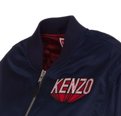 Shop Kenzo 3d Bomber Jacket In Blue