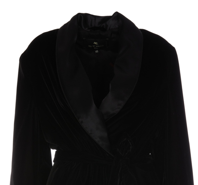 Shop Etro Velvet Jacket In Black