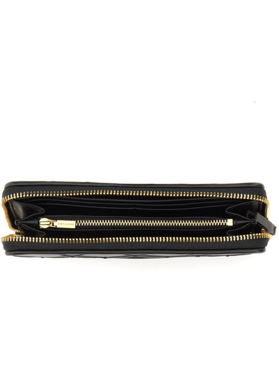Tory Burch Fleming Zip Continental Wallet In Nero