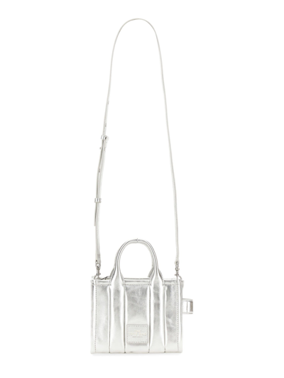Shop Marc Jacobs The Tote Mini Bag In Argento