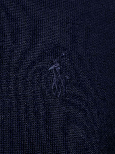 Shop Polo Ralph Lauren Girocollo Merinos Sottile In Blu