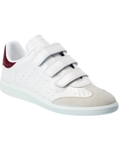 Shop Isabel Marant Beth Leather Sneaker In Red