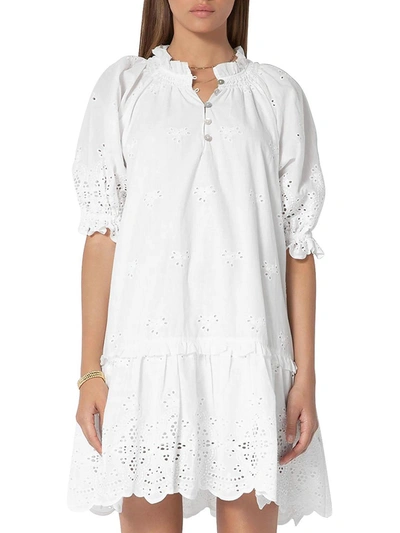 Shop Tart Mia Womens Cotton Mini Shift Dress In White