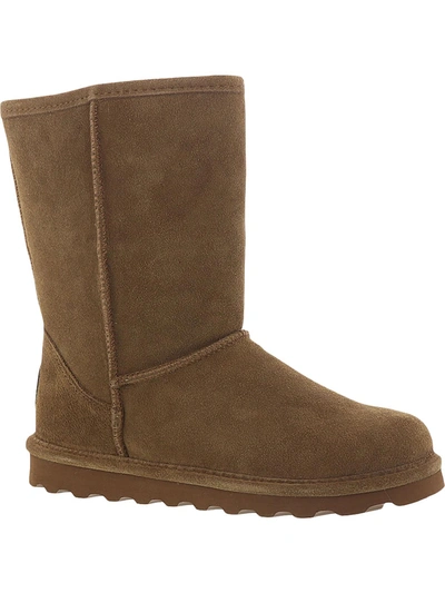 Shop Bearpaw Elle Short Womens Suede Mid Calf Mid-calf Boots In Brown