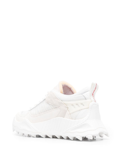 Shop Off-white Odsy-1000 Leather Sneakers In Weiss