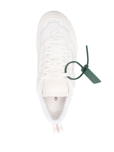 Shop Off-white Odsy-1000 Leather Sneakers In Weiss