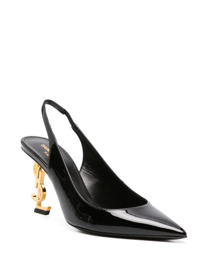 Saint Laurent Opyum Slingback Pumps In Black