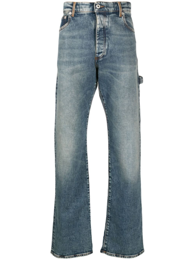 Shop Heron Preston Ex-ray Straight-leg Jeans In Blau