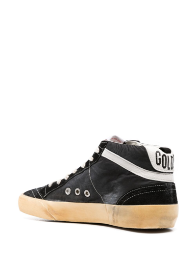 Shop Golden Goose Midstar Lace-up Leather Sneakers In Schwarz