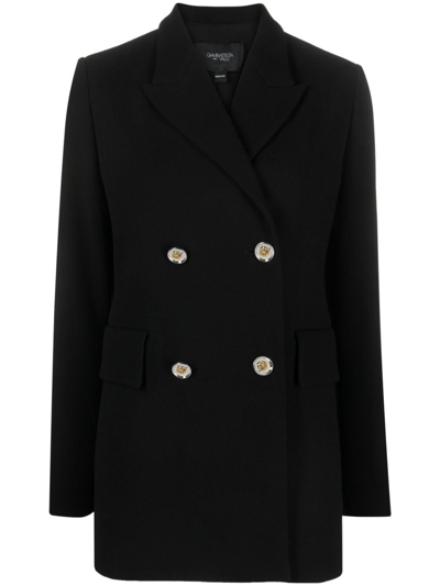 Shop Giambattista Valli Double-breasted Blazer In Schwarz