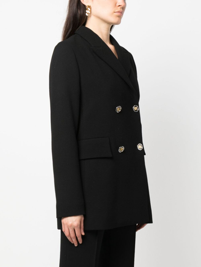 Shop Giambattista Valli Double-breasted Blazer In Schwarz