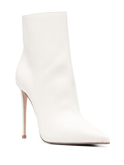 Shop Le Silla Eva 120mm Leather Ankle Boots In Nude
