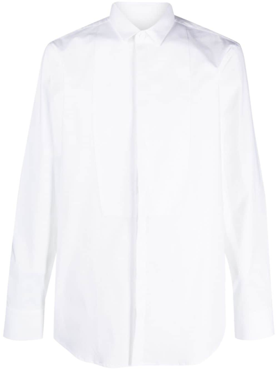 Shop Peserico Panelled Cotton Shirt In Weiss