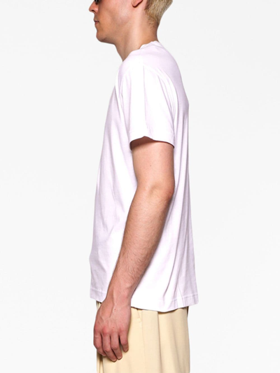 Missoni Crew Neck Embroidered Design Short Sleeves In Weiss