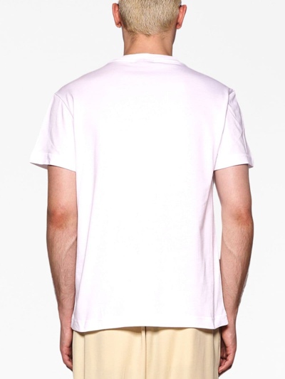 Missoni Crew Neck Embroidered Design Short Sleeves In Weiss