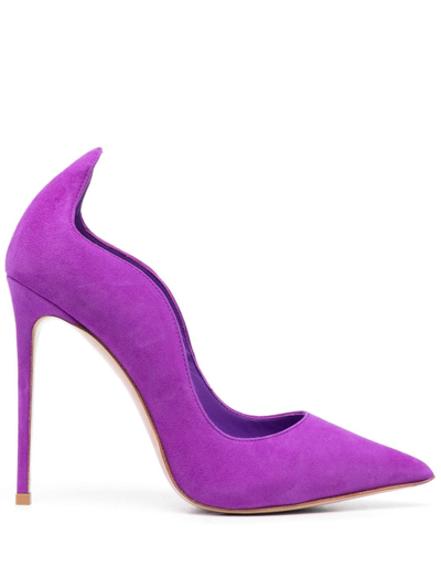 Shop Le Silla Ivy 125mm Suede Pumps In Violett