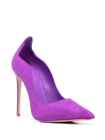 Shop Le Silla Ivy 125mm Suede Pumps In Violett