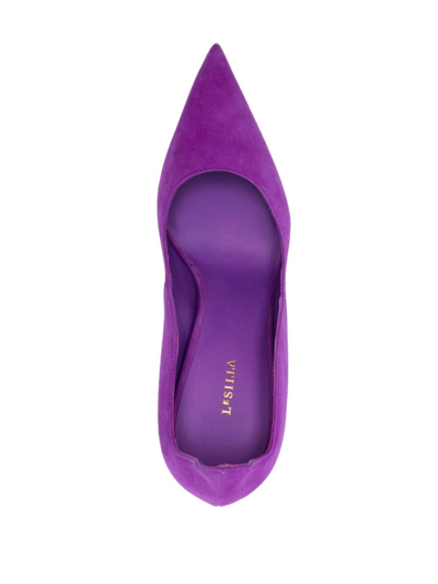 Shop Le Silla Ivy 125mm Suede Pumps In Violett