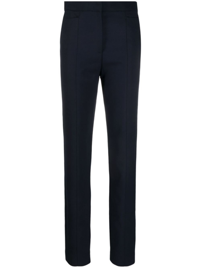 Totême Black Flared Tailored Pants In Viscose Blend Woman In Blau