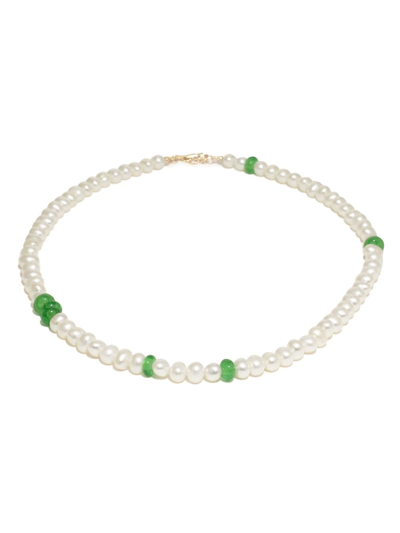 Shop Completedworks P114 Pearl Necklace In Weiss