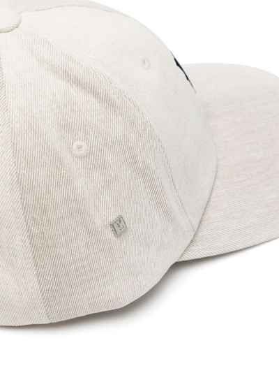 Shop Wooyoungmi Logo-embroidered Cotton Cap In Weiss