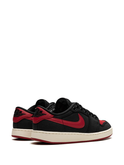 Jordan Air  1 Ko Low Qs 'bred' Sneakers In Schwarz