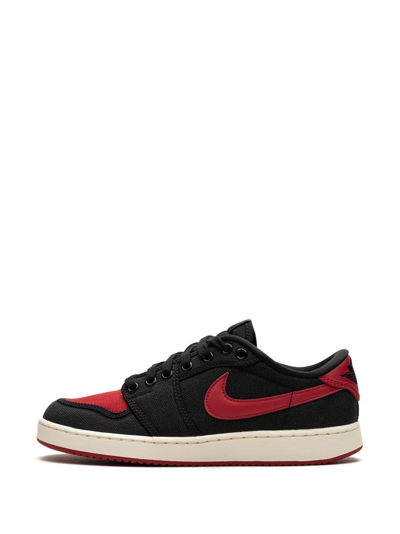 Jordan Air  1 Ko Low Qs 'bred' Sneakers In Schwarz