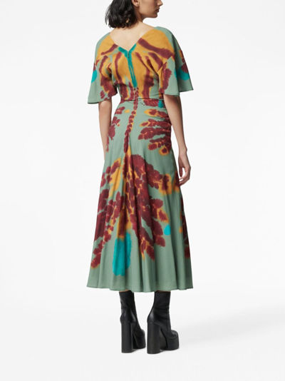 Altuzarra Pelopenese Viscose Crepe Midi Dress In Mehrfarbig