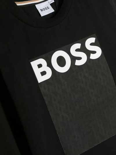 Shop Bosswear Long-sleeved Cotton T-shirt In Black