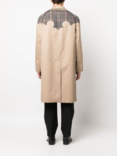 Maison Margiela Pendleton Reversible Trench Coat In Nude