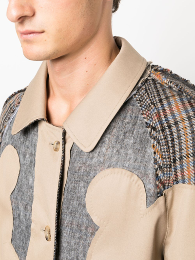 Maison Margiela Pendleton Reversible Trench Coat In Nude