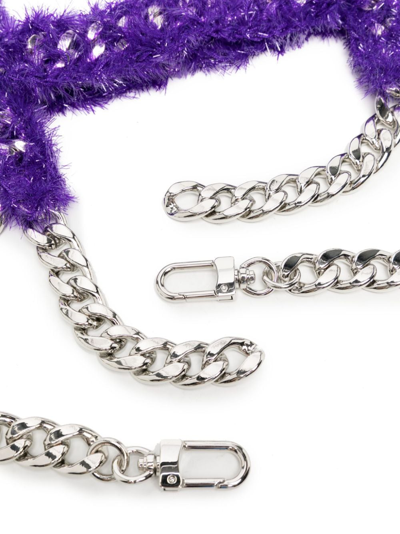 Shop Noir Kei Ninomiya Curb-chain Appliqué-detail Harness Top In Purple