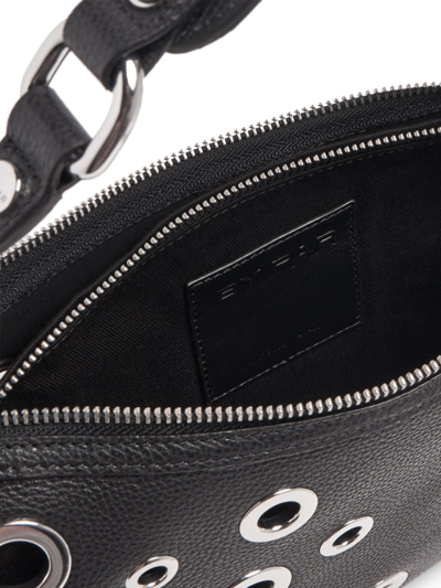 By Far Leather Shoulder Bag With Studs And Grommet Detailing In Black