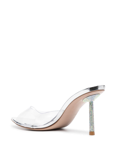 Shop Le Silla Bella 120mm Crystal-embellished Sandals In 921 Argento